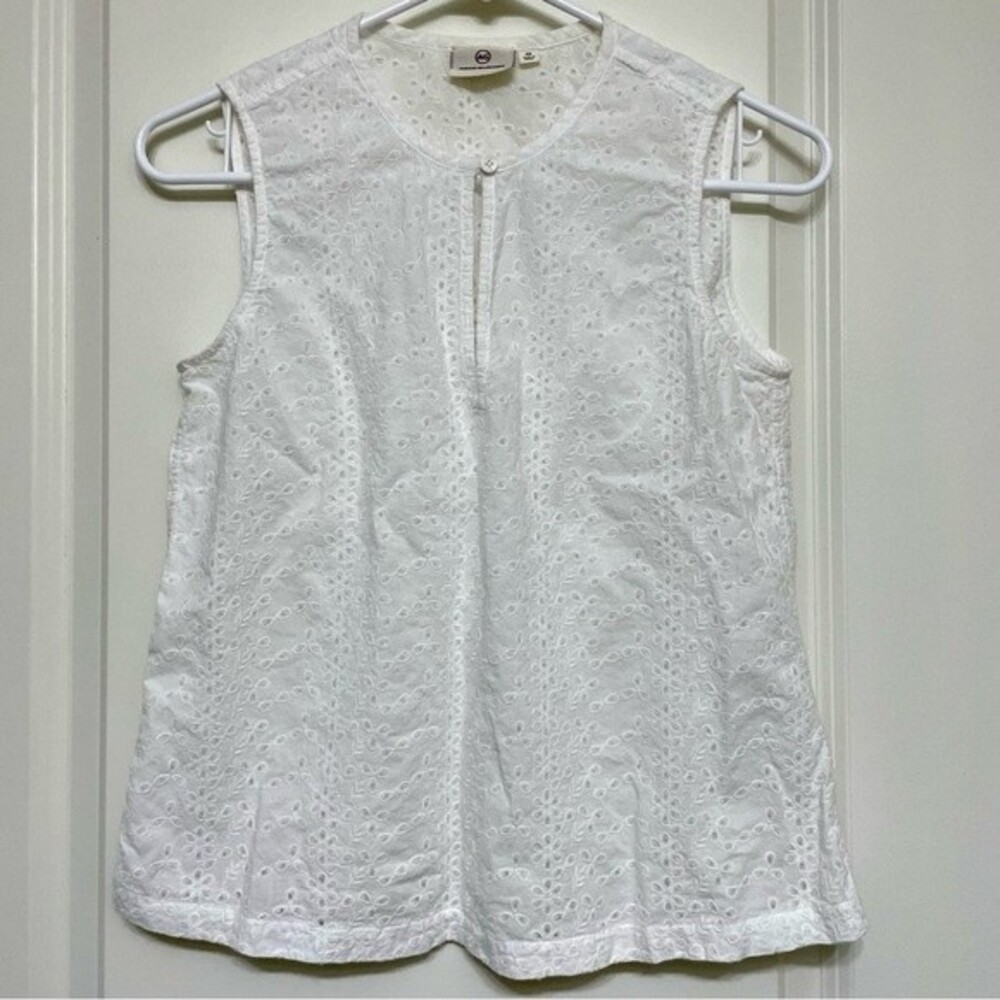 AG White Eyelet Top